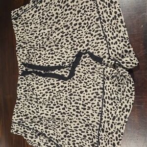 Stars Above Simply Cool Fabric Black and White Animal Print Shorts